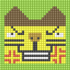 8-bit pixel Castella Cat sticker #10398443