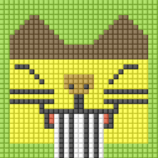 8-bit pixel Castella Cat sticker #10398444