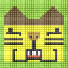 8-bit pixel Castella Cat sticker #10398446