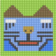 8-bit pixel Castella Cat sticker #10398448