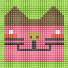 8-bit pixel Castella Cat sticker #10398449