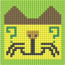 8-bit pixel Castella Cat sticker #10398450