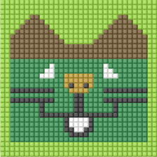 8-bit pixel Castella Cat sticker #10398453