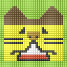 8-bit pixel Castella Cat sticker #10398454