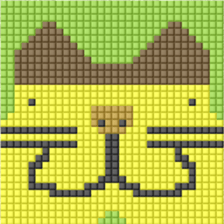8-bit pixel Castella Cat sticker #10398456