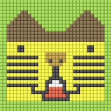 8-bit pixel Castella Cat sticker #10398458
