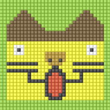 8-bit pixel Castella Cat sticker #10398459