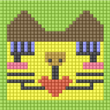 8-bit pixel Castella Cat sticker #10398460