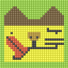 8-bit pixel Castella Cat sticker #10398461