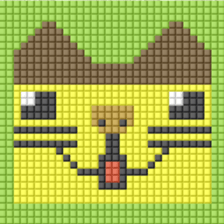 8-bit pixel Castella Cat sticker #10398462