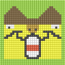 8-bit pixel Castella Cat sticker #10398463