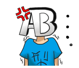 Blood type AB type sticker #10399129