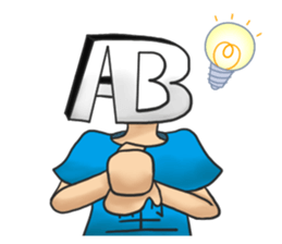 Blood type AB type sticker #10399137