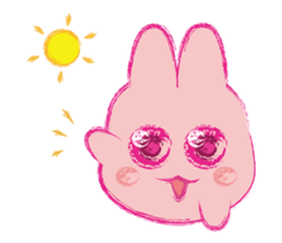 Crayon Pink Rabbit sticker #10399314