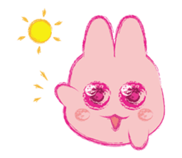 Crayon Pink Rabbit sticker #10399314