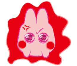 Crayon Pink Rabbit sticker #10399320