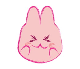 Crayon Pink Rabbit sticker #10399321