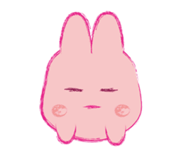 Crayon Pink Rabbit sticker #10399322