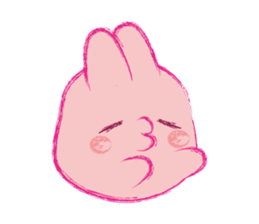 Crayon Pink Rabbit sticker #10399323