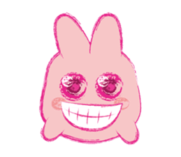 Crayon Pink Rabbit sticker #10399326