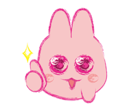 Crayon Pink Rabbit sticker #10399327