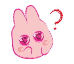 Crayon Pink Rabbit sticker #10399328