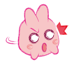 Crayon Pink Rabbit sticker #10399332