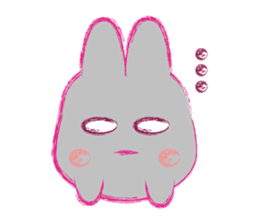 Crayon Pink Rabbit sticker #10399334