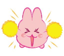 Crayon Pink Rabbit sticker #10399338