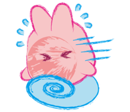 Crayon Pink Rabbit sticker #10399344