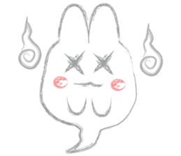 Crayon Pink Rabbit sticker #10399345