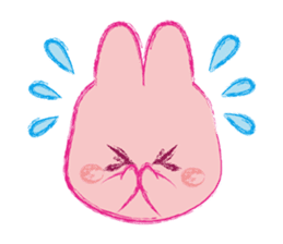 Crayon Pink Rabbit sticker #10399348