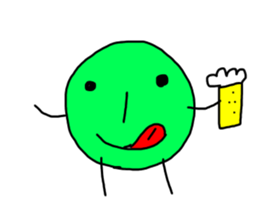 Green&orange sticker #10401122