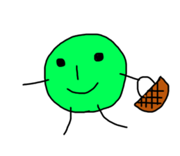 Green&orange sticker #10401130