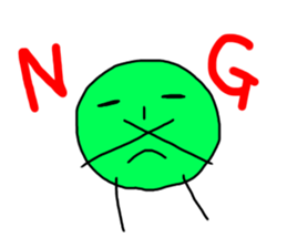 Green&orange sticker #10401133