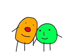 Green&orange sticker #10401142