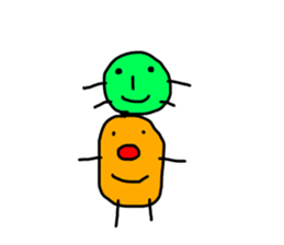 Green&orange sticker #10401147