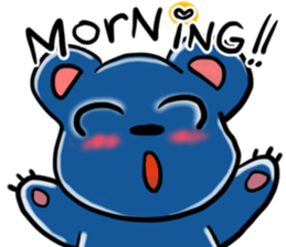 Yuppie blue bear sticker #10404152