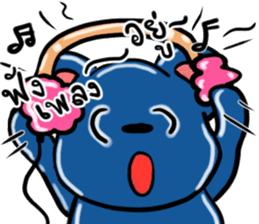 Yuppie blue bear sticker #10404163
