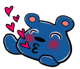 Yuppie blue bear sticker #10404164