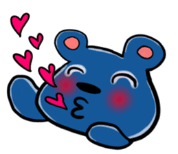 Yuppie blue bear sticker #10404164