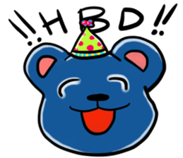 Yuppie blue bear sticker #10404184