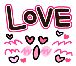 Faces and words 4 sticker #10406443