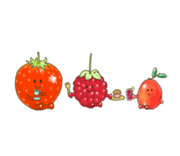 sweet vegetables and fruits sticker #10408064