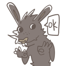 Big Black Rabbit sticker #10409397