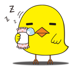 The floret lion and chick sticker #10410752