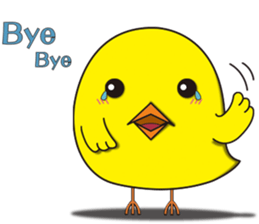 The floret lion and chick sticker #10410756