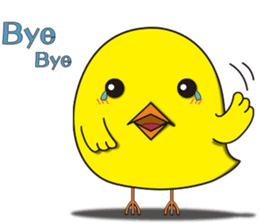 The floret lion and chick sticker #10410756