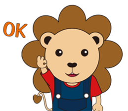 The floret lion and chick sticker #10410757