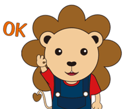 The floret lion and chick sticker #10410757